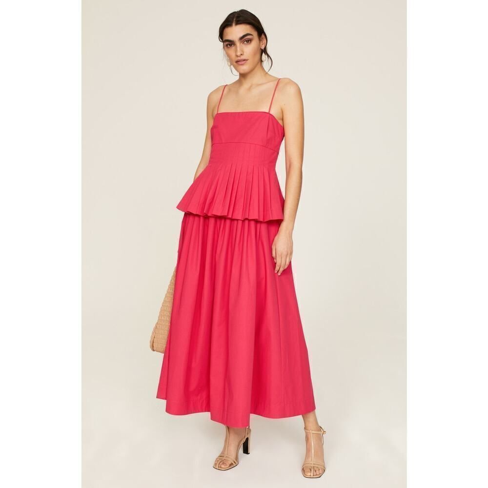 co collection peplum dress pink small